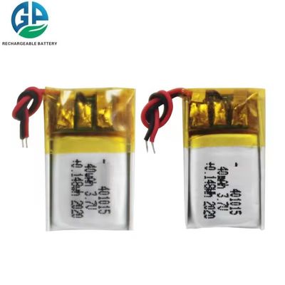 401015 3.7V 40mAh Batteria ai polimeri di litio LiPo Ricaricabile con PCB e connettore
