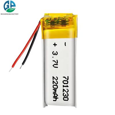 Li-Polymer Battery Pack 701230 3.7v 220mah OEM ricaricabile Hot Sell KC CB IEC62133 Approvato