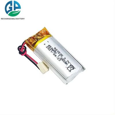 Pacco batteria ai polimeri di litio da 450 mAh 3,7 V con 500 cicli di vita per dispositivi di piccole dimensioni
