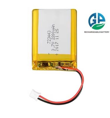 KC CB IEC62133 Approvato 3.7v 2200mah 723443 batteria agli ioni di litio polimerizzata personalizzata Batteria Lipo ricaricabile