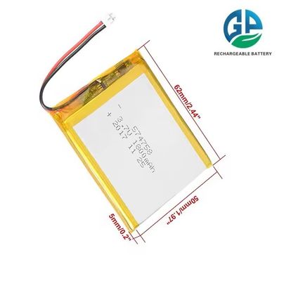 KC IEC62133 Approvare Batteria Lipo polimerica al litio ricaricabile 3.7v 574758 1800mah