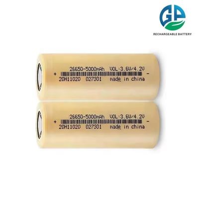Batteria al litio ricaricabile ad alta capacità 26650 5000mAh Batteria agli ioni di litio Cella 3.7v 5000mah Batteria cilindrica