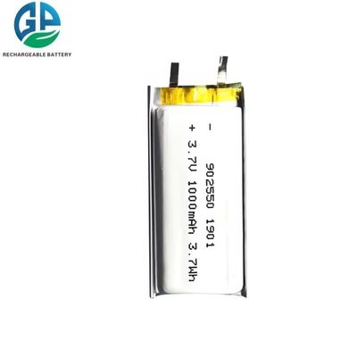 Batteria al litio polimerico ad alta capacità da 3,7 V KC IEC62133 Batteria al litio polimerico certificata 1000mah 902550