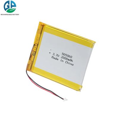kC,UN38.3 Alta capacità 3,7V polimero di litio 7,4Wh 2000mAh batteria Lipo 505060 con pacchetto di batterie di polimero di litio Pcb