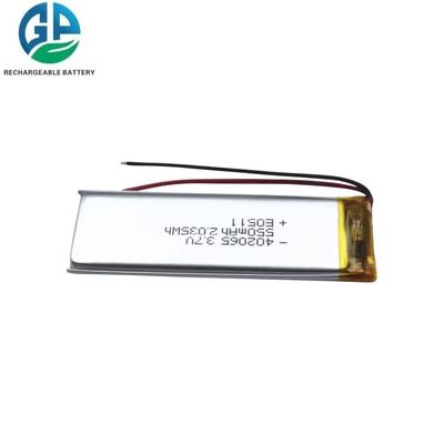 Batteria ad alta velocità di scarica 550mAh 3.7V 30C Max60C KC 402065 550mah 3.7v Batteria al litio polimerico per apparecchiature elettroniche