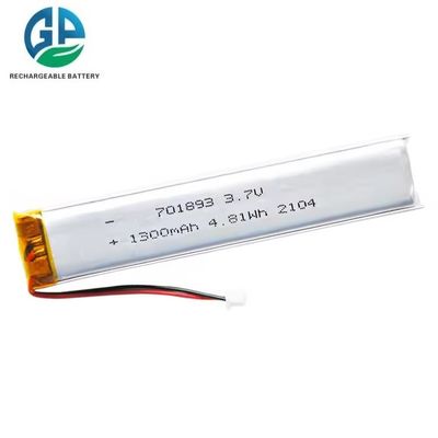 Batteria ad alta capacità di scarica KC 701893 1300mAh 1050mAh 3.7V Batteria al litio ricaricabile