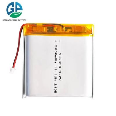 Batteria al litio polimerico ad alta scarica 105050 3.7V 3000mAh Batteria piatta ricaricabile 30CMax60C Lipo