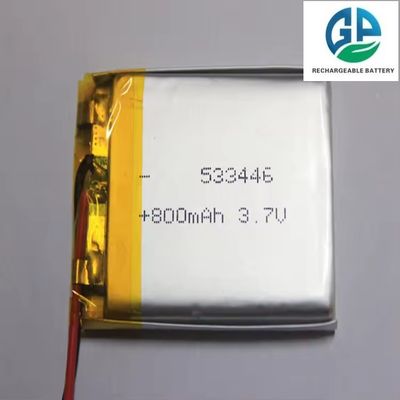 Batteria ad alta velocità di scarica Batteria ricaricabile in Li polimero a piena capacità KC 533446 800mAh