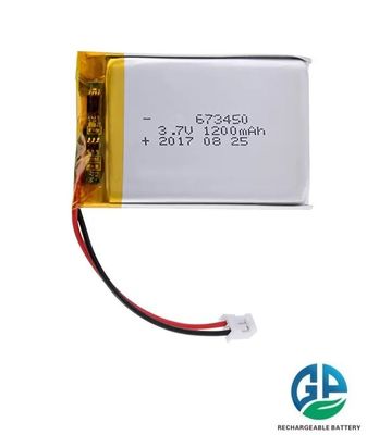 3.7v Batteria ricaricabile ad alta capacità 1200mah 673450 Batteria agli ioni di litio polimerica per dispositivi elettronici di consumo