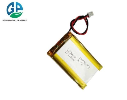 Batteria ai polimeri di litio ad alta capacità da 2000 mAh e 3,7 V con ciclo di vita ricaricabile di 500 volte