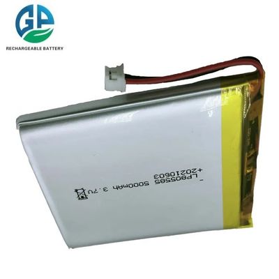 Batteria ai polimeri di litio ad alta capacità da 5000mAh 3,7V con 500 cicli di vita per prodotti digitali