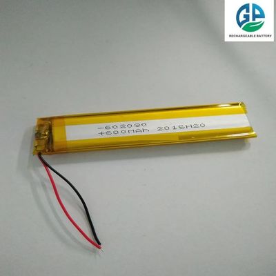 Batteria al litio polimerico ad alta capacità 3.7V 600mAh 602080 Dimensione per un'alimentazione affidabile