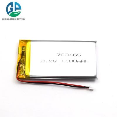KC IEC62133 Approvare batteria Lipo pacchetto di batterie ricaricabili con Pcb 703465 3.2v 1100mah piccola batteria Lipo Lifepo4