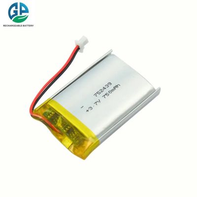 Batteria ad alta velocità di scarica 30C Max60C ricaricabile 3.7V 750Mah Batteria agli ioni di litio di alta qualità 752439