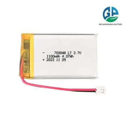 KC IEC62133 Approvato 3.7V 1100mAh 703048 Lipo Battery Pack Li-Polymer Battery ricaricabile