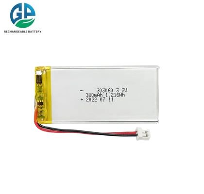 Batteria LiFePO4 di alta capacità 3.2V 380mAh con 500 volte la durata del ciclo per utensili elettrici e stoccaggio dell'energia solare