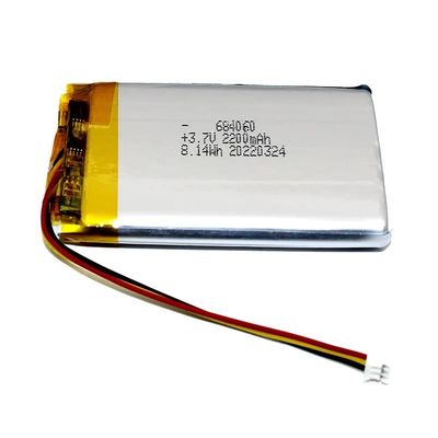 IEC62133 Approvato 2200mAh 6.8*40*60mm Lithium Polymer Battery Pack Batteria Lipo ricaricabile