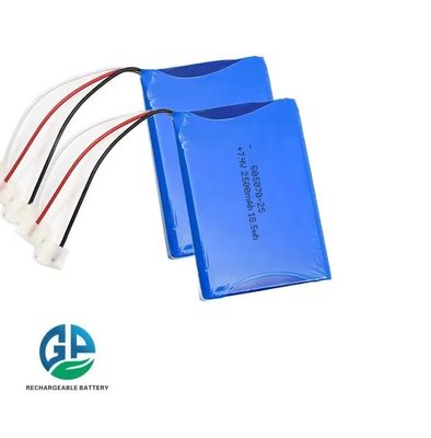 KC UL 605070 7.4V 2500mah Li-Polymer Lipo Li-Ion Battery Pack Dispositivi medici intelligenti Borsa Dimensione 7.4V 2500mah Batteria cilindrica