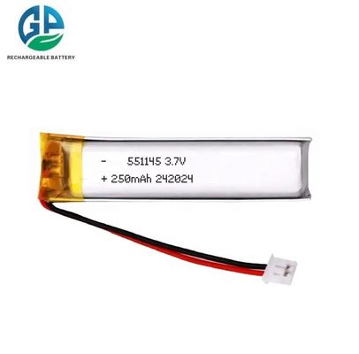 3.7V Li Polymer Cell 250mAh Batteria al litio al litio con KC 3.7v 551145 250mah Batterie al litio-ione al litio