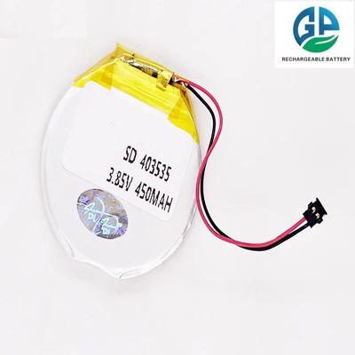 KC Custom Battery 3.7v 450mah Li Polymer Battery Pack 453535 3.7v 450mah Ricaricabile Li-Ion Lithium Polymer Round Lipo Battery