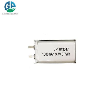 Ricaricabile KC CE 3.7v 1000mah Batterie Lipo Batterie Litio Poliemero 843347 3.7v 1000mAh Batteria ricaricabile Litio Litio