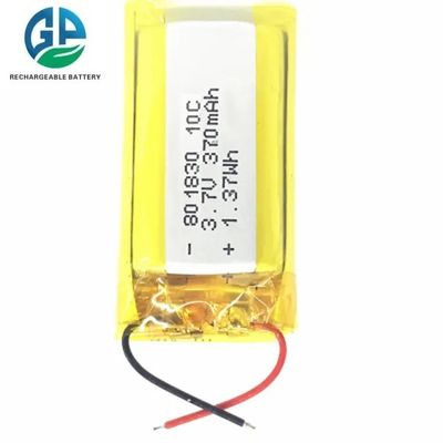 3.7V Li-Polymer Battery Power Bank Long Cycle KC Approvato 801830 370mah Batteria Batteria ricaricabile Li-Polymer
