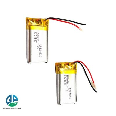 IEC62133 KC Approvato 3.7V 250mAh Lithium Polymer Battery Pack Batteria LiPo ricaricabile