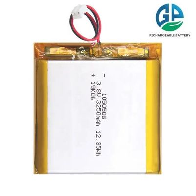 Batteria Li-Polymer ad alta capacità da 3,8 V 3250 mAh, dimensioni 105050 per prodotti digitali