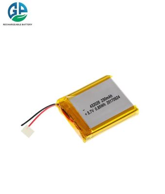 3.7V 230mAh UL1642 IEC62133 Batteria Ricaricabile ai Polimeri di Litio LiPo