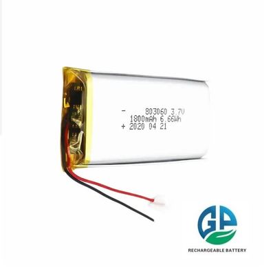 Batteria ad alta velocità di scarica 3.7V 1800mah Ricaricabile 6.6wh Batteria polimerica agli ioni di litio 803060