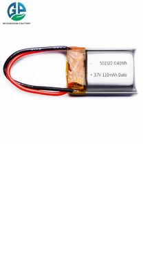 Batteria ai polimeri di litio ricaricabile Lipo da 3,7 V 110 mAh approvata KC
