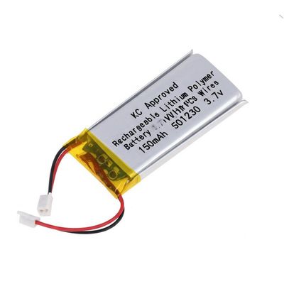 KC approvato batteria ricaricabile al litio polimerico 3.7V 150mAh con fili PCB 150mAh 501230 3.7v