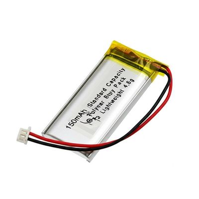 150mAh 3.7V Li Polymer Battery Pack con leggero 4.6g Disegno personalizzato