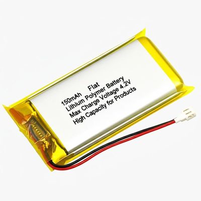 Batteria ricaricabile ai polimeri di litio da 3,7 V 150 mAh approvata KC con fili PCB