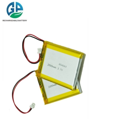 Batteria ai polimeri di litio di alta qualità ed ecologica Batteria Lipo ricaricabile di alta qualità 654860 655060 3,7v 2000mAh Cella batteria ai polimeri agli ioni di litio