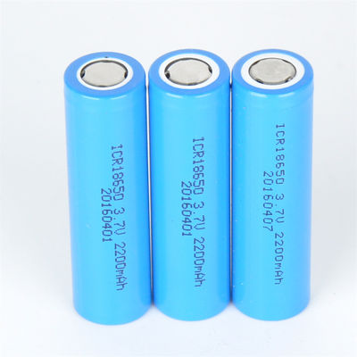 Batteria al litio 3,7 V 2200mah IEC62133 di Li Ion Rechargeable 18650