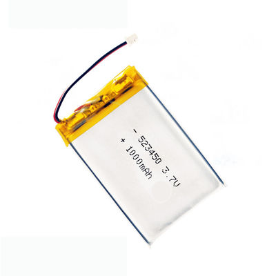 523450 Lipo 3.7V 1000mAh batteria KC con 500 volte la durata del ciclo per la luce solare