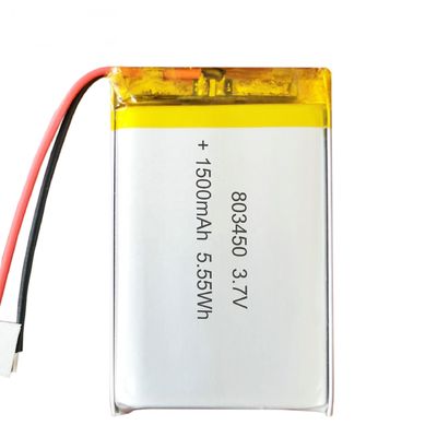 Batteria Lipo da 3,7 V 1500 mAh con ciclo di vita di 500 volte, pacco batteria ricaricabile ai polimeri di litio