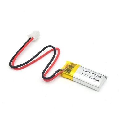 Piccolo pacchetto di batterie LiPo 501225 di 3,7V 120mAh per prodotti digitali