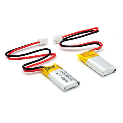 3,7 V 120mah Lipo 501225 batterie al litio ricaricabili con il connettore