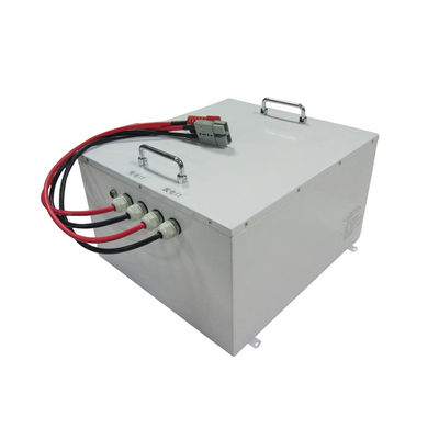 Pacco Batteria LiFePO4 Ricaricabile 48V 50Ah per Carrelli Elevatori AGV con BMS e Display LED