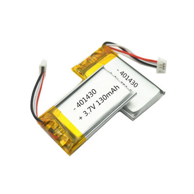 401430 3.7V 130mAh Lithium Polymer Battery Pack con 500 volte la durata del ciclo