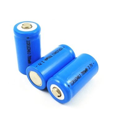 3.7V 750mAh ICR16340 CR123A Batteria ricaricabile agli ioni di litio con 500 cicli di vita
