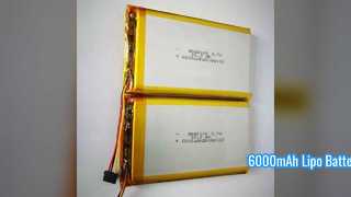 Batteria Lipo da 6000 mAh Potenza di lunga durata da 3,7 V