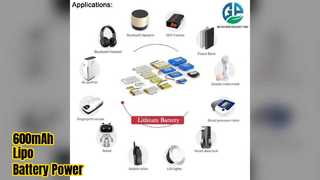 Batteria Lipo da 600 mAh 3,7 V certificata KC IEC62133